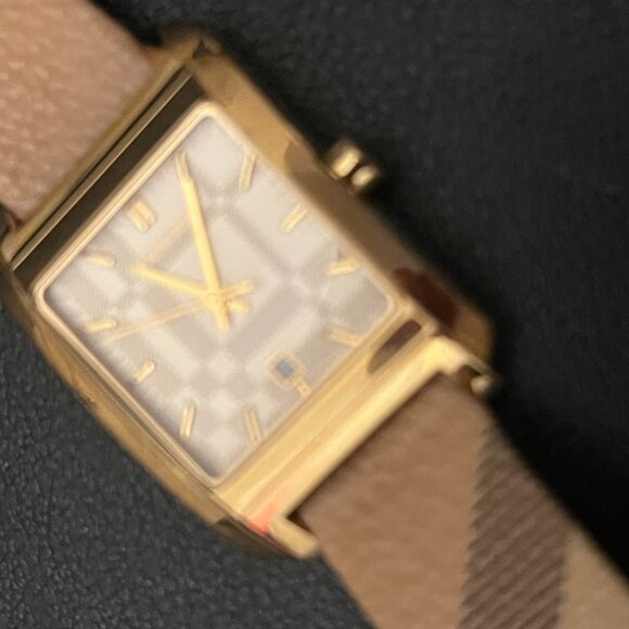 Burberry Nova Gold Tone Square Dial Leather Strap Watch For Women main image 7